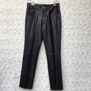 EUC Supple Black Leather Pants Sz8